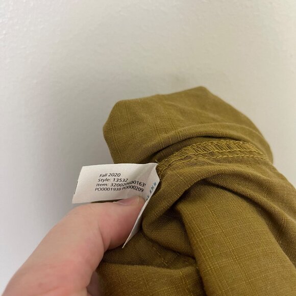 Marine Layer V-Neck Cap Short Sleeve Pocket Jumpsuit Mustard Women’s Size XS - Picture 12 of 13